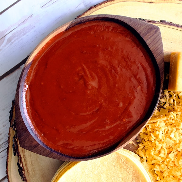 The best homemade red chili enchilada sauce.