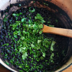 Homemade black beans cooked in a slow cooker or on the stovetop