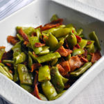 Microwave green beans with bacon