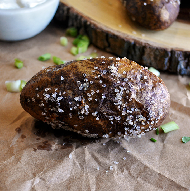 One perfectly baked potato.