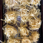 Piles of homemade pasta