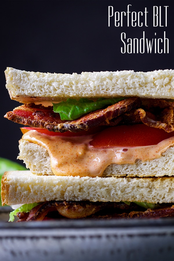 A perfect BLT sandwich with special sauce.