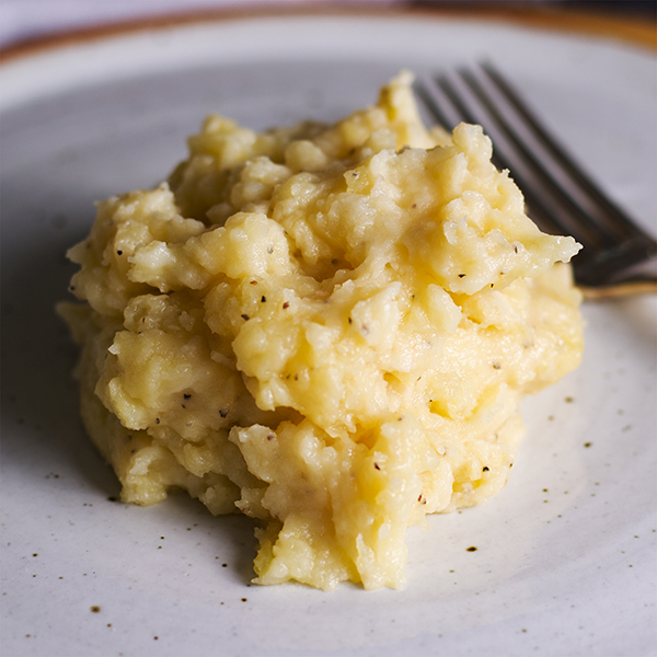 A serving of garlic mascarpone mashed potatoes.