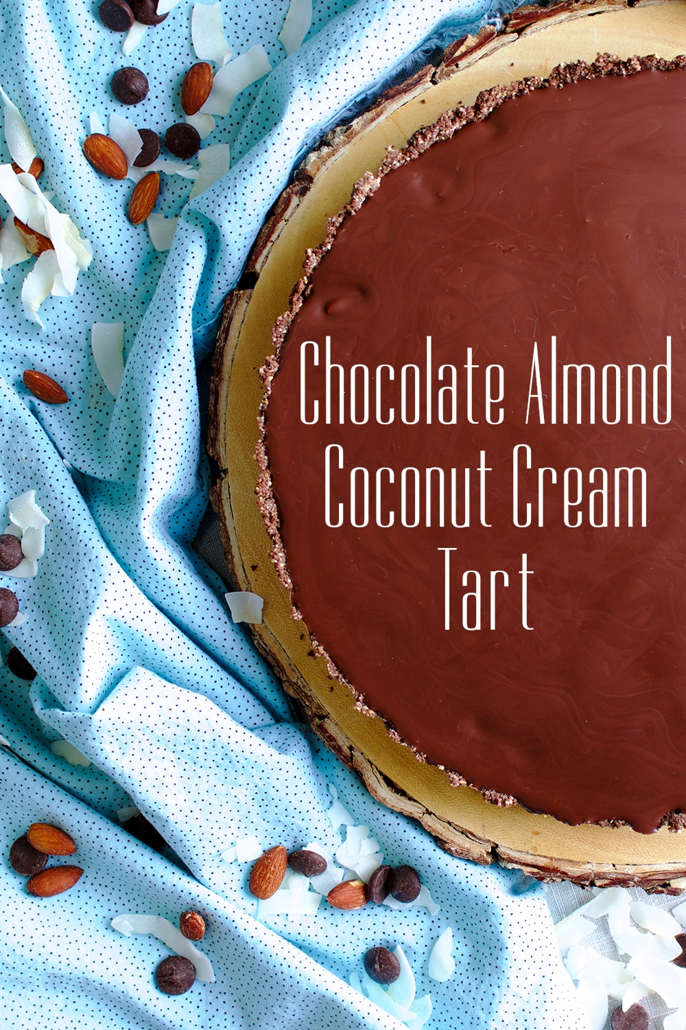 Chocolate Almond Coconut Cream Tart