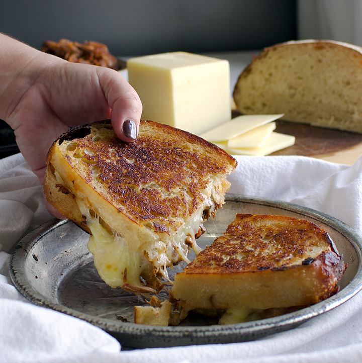 BBQ Beef Grilled Cheese Sandwiches