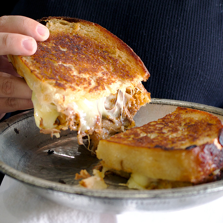 BBQ Beef Grilled Cheese Sandwiches