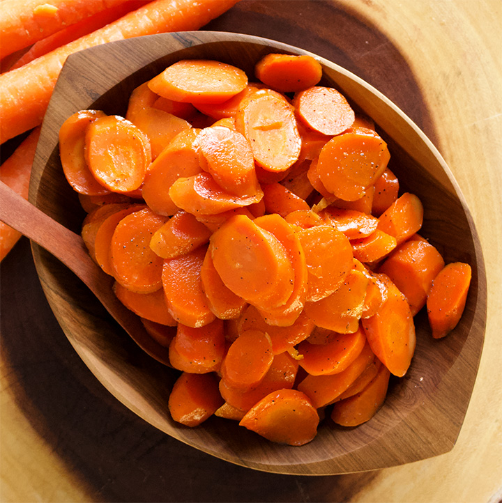 A bowl of Glazed Carrots with Brown Sugar and Butter