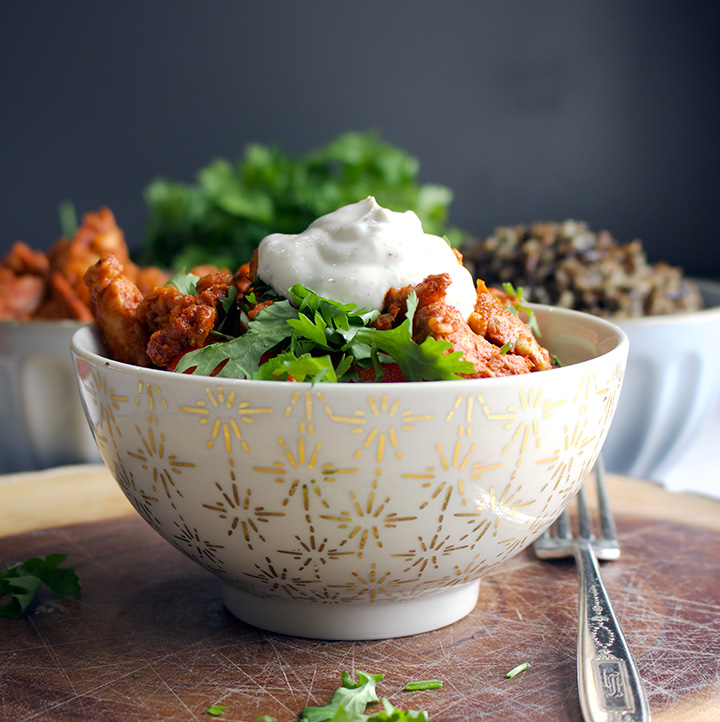 Paprika Chicken and Rice Veggie Bowls