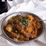 Irish Beef and Guinness Stew with herb butter