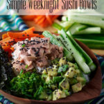 A ready to eat sushi bowl made with tuna.