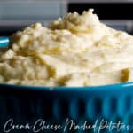 A bowl of cream cheese mashed potatoes.