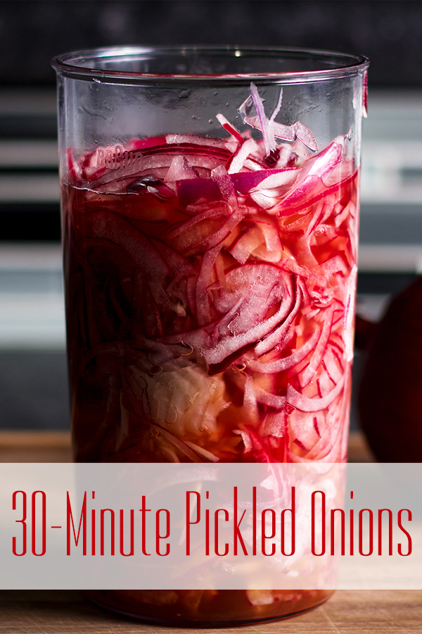 A jar of homemade pickled onions.