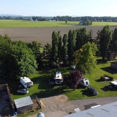 An areal view of Oostema Farmstead in Washington.