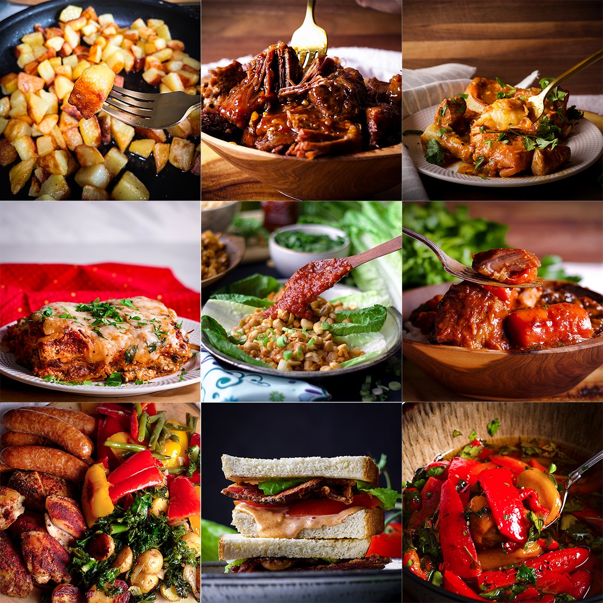 A collage of 9 of the top recipes of 2022.