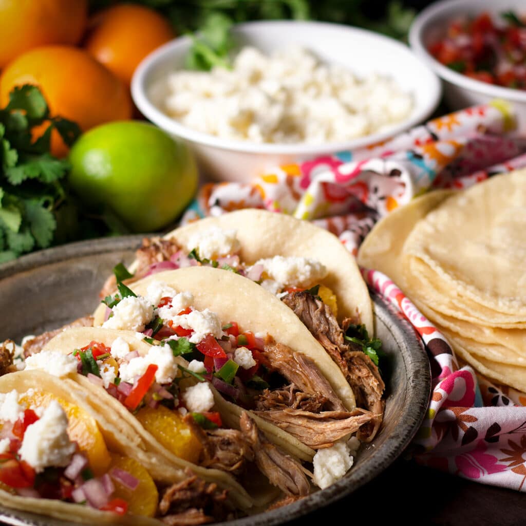 Camping Tacos {Shredded Pork with Pico de Gallo} - A Little And A Lot